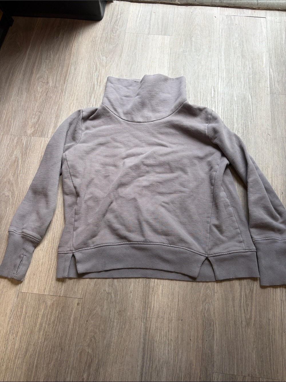 Athleta Women's Taupe Funnel Neck Pullover